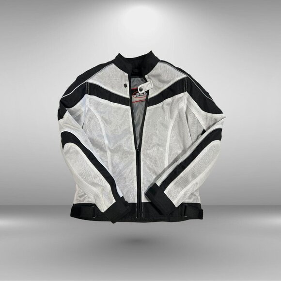 BILT Techno 2 Motorcycle Jacket – White/Black, Armored - Picture 2 of 7